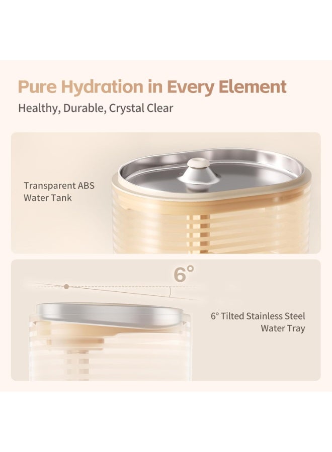Enabot EBO ROLA Cat Water Fountain: Smart Pet Fountain Stainless Steel Tray, Magnetic Induction Wireless Water Pump, Battery-Operated, Automatic Cat Water Dispenser w/Phone App (2.4 GHz Only) - Image 4